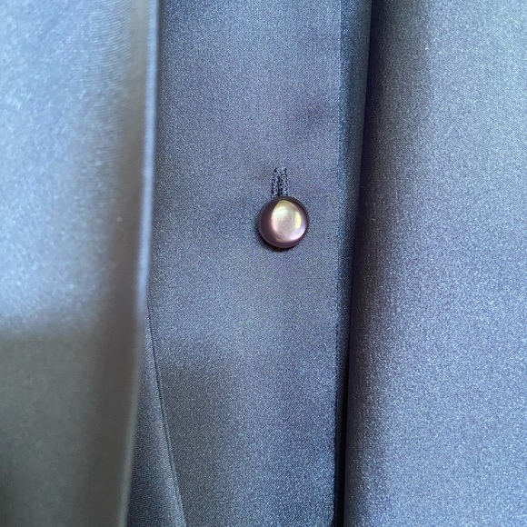 Ann Klein Blouse Navy Size Medium - Picture 9 of 10